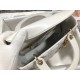 Dior Lady Dior Medium Bag In White Cannage Lambskin