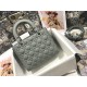 Dior Lady Dior Medium Bag In Grey Ultramatte Cannage Calfskin