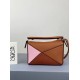 Loewe Puzzle Mini Bag In Brown/Camel/Pink Calfskin