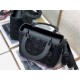 Dior Lady Dior Medium Bag In Black Ultramatte Cannage Calfskin