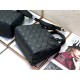 Dior Lady Dior Medium Bag In Black Ultramatte Cannage Calfskin