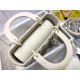 Dior Lady Dior Medium Bag In White Ultramatte Cannage Calfskin