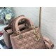 Dior Lady Dior Medium Bag In Blush Patent Cannage Calfskin