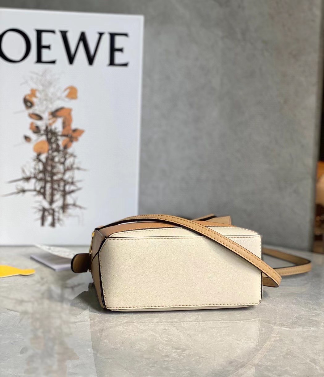 Loewe Puzzle Mini Bag In Dune/Warm Desert Calfskin