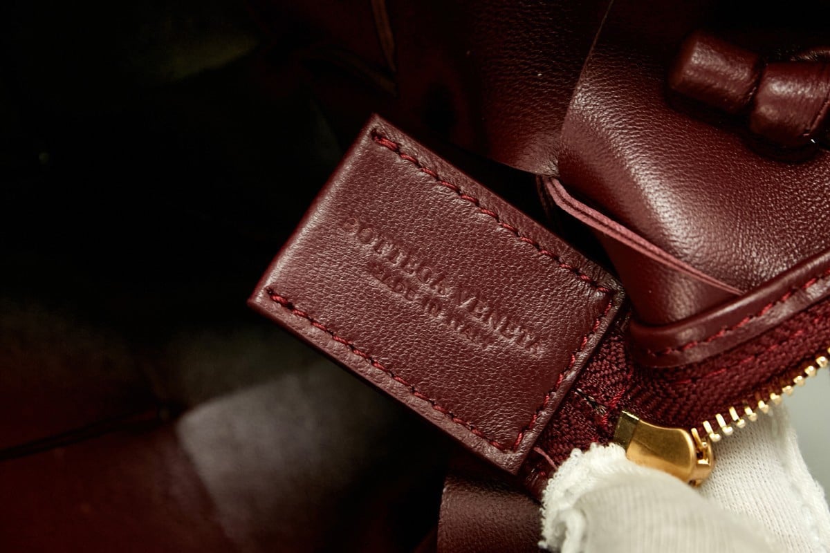 Bottega Veneta Mini Cassette Camera Bag In Bordeaux Lambskin