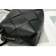 Bottega Veneta Mini Cassette Camera Bag In Black Lambskin