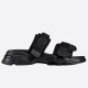 Dior D-Wander Slides In Black Camouflage Fabric