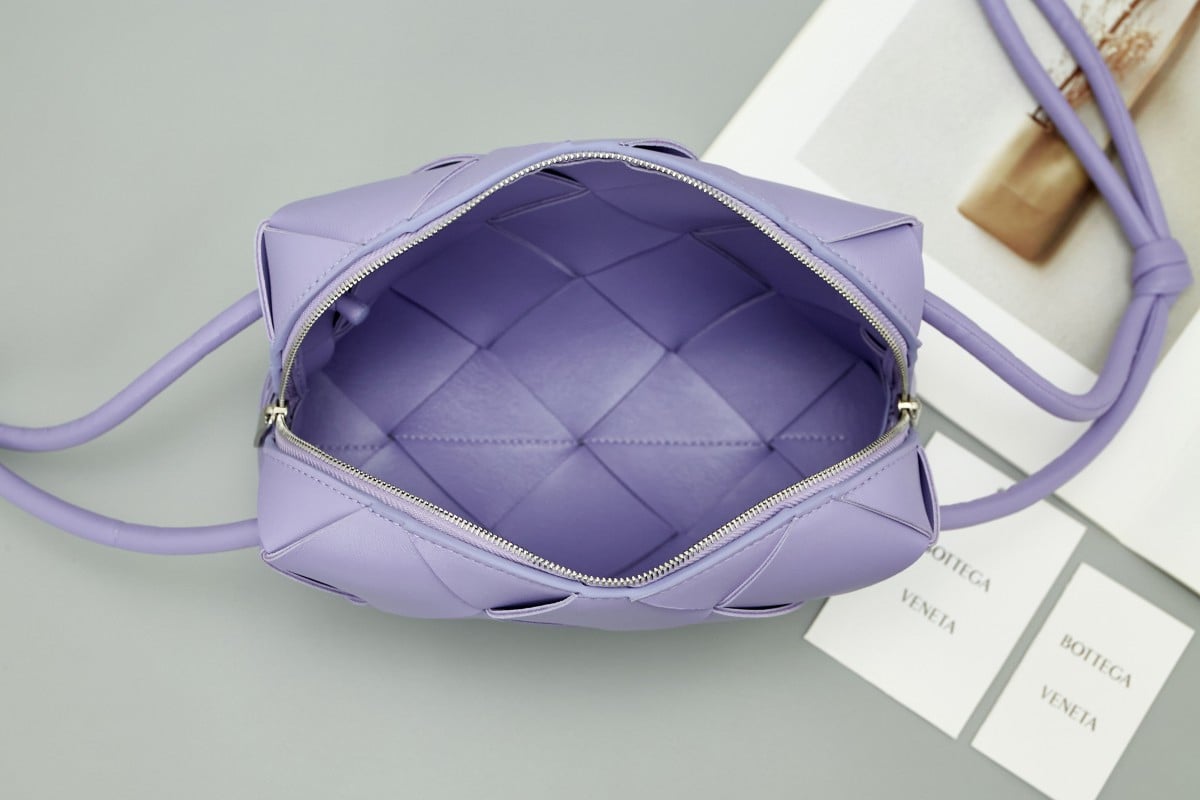 Bottega Veneta Small Cassette Camera Bag In Wisteria Lambskin