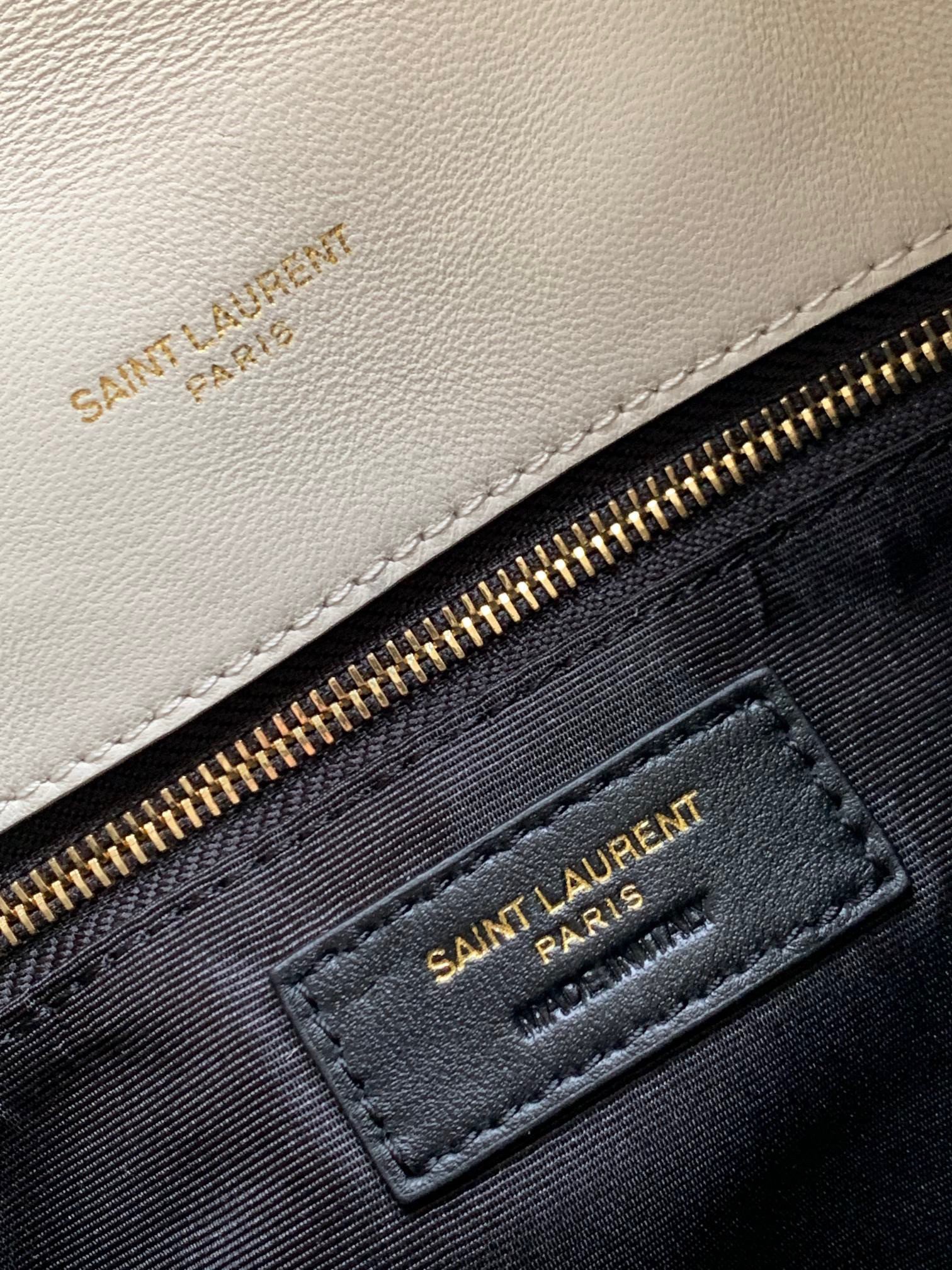 Saint Laurent Puffer Toy Bag In White Quilted Lambskin