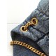 Saint Laurent Puffer Small Chain Bag In Quilted Vintage Denim