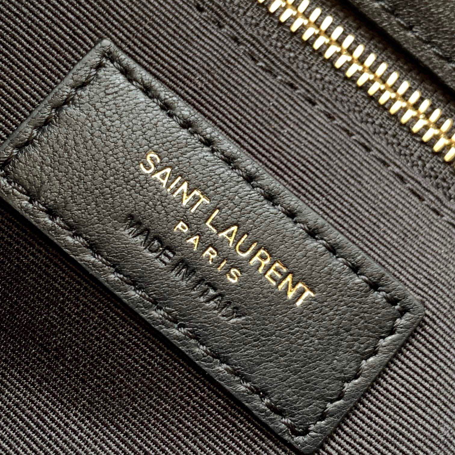 Saint Laurent Puffer Small Chain Bag In Black Lambskin