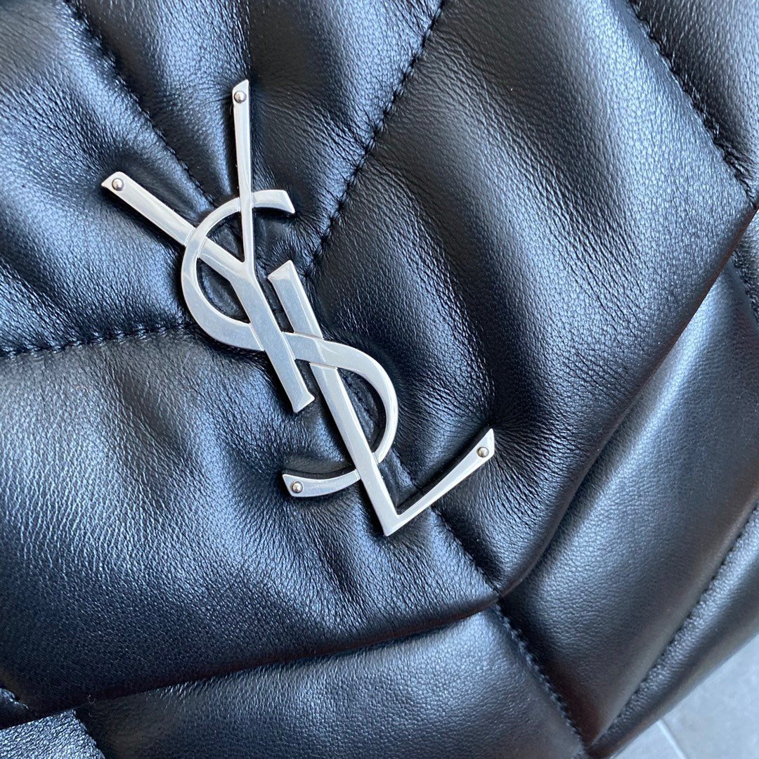 Saint Laurent Puffer Small Chain Bag In Noir Lambskin