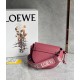 Loewe Mini Gate Dual Bag In Plumrose Calfskin