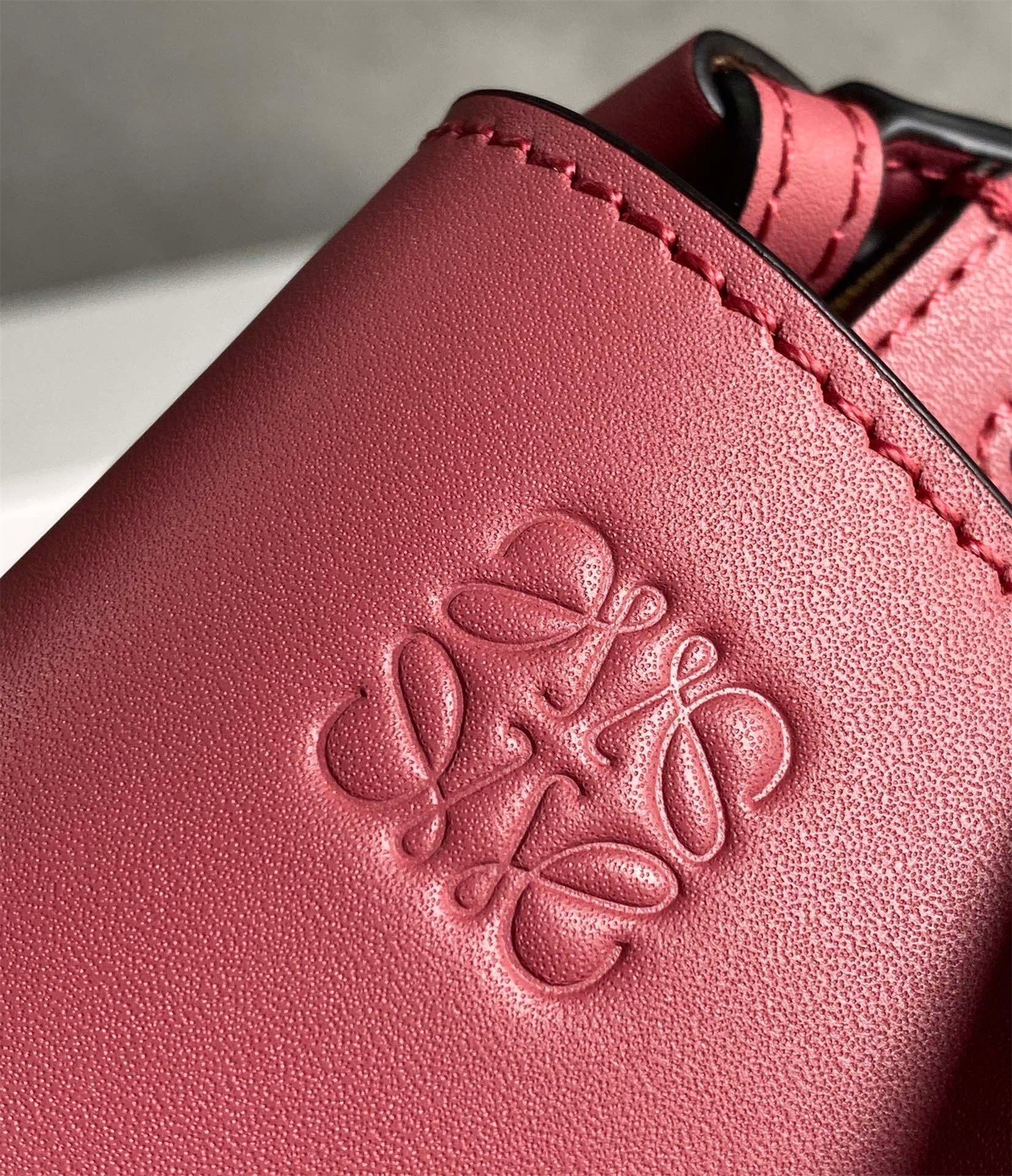 Loewe Mini Gate Dual Bag In Plumrose Calfskin