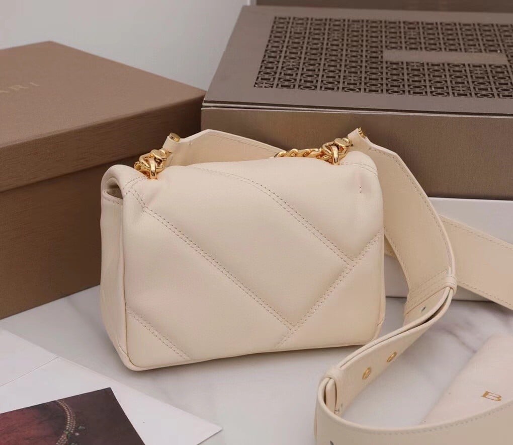 Bvlgari Serpenti Cabochon Mini Bag In White Calfskin