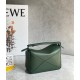 Loewe Puzzle Mini Bag In Vintage Khaki Satin Calfskin