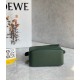 Loewe Puzzle Mini Bag In Vintage Khaki Satin Calfskin