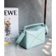 Loewe Puzzle Small Bag In Aquamarine Satin Calfskin