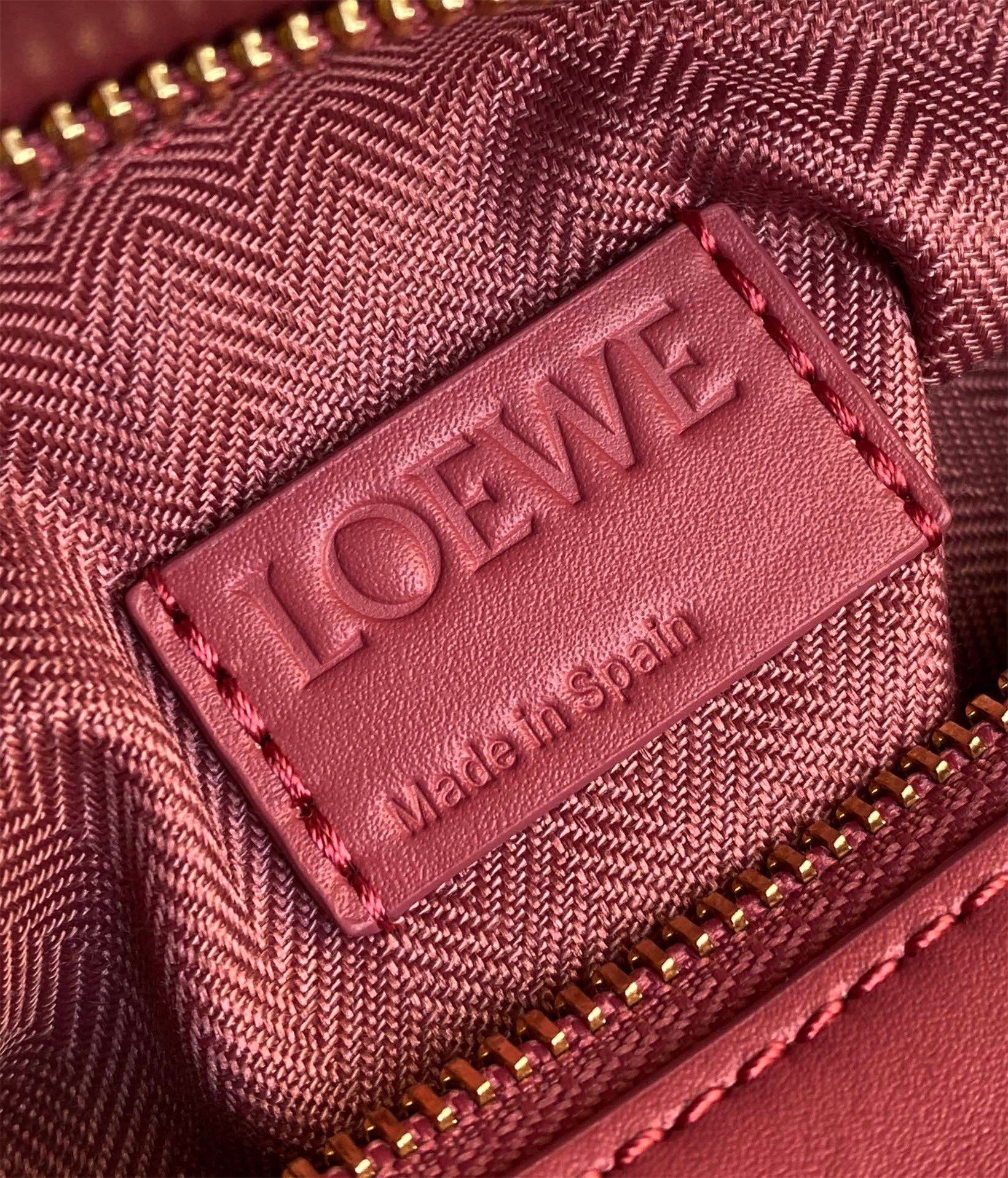 Loewe Puzzle Small Bag In Plumrose Satin Calfskin