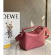 Loewe Puzzle Small Bag In Plumrose Satin Calfskin