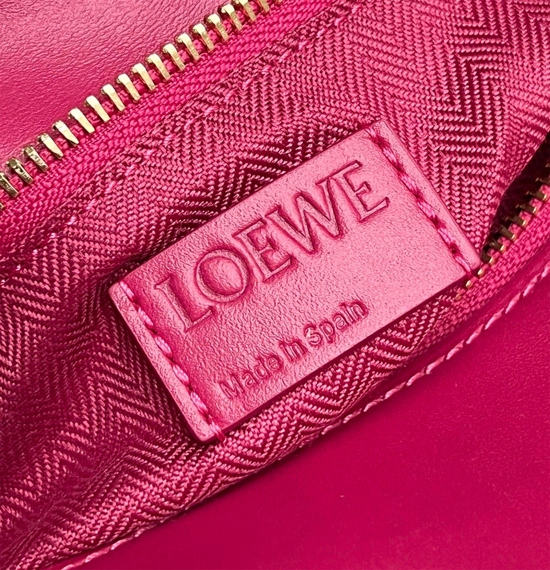 Loewe Puzzle Edge Small Bag In Ruby Red Satin Calfskin