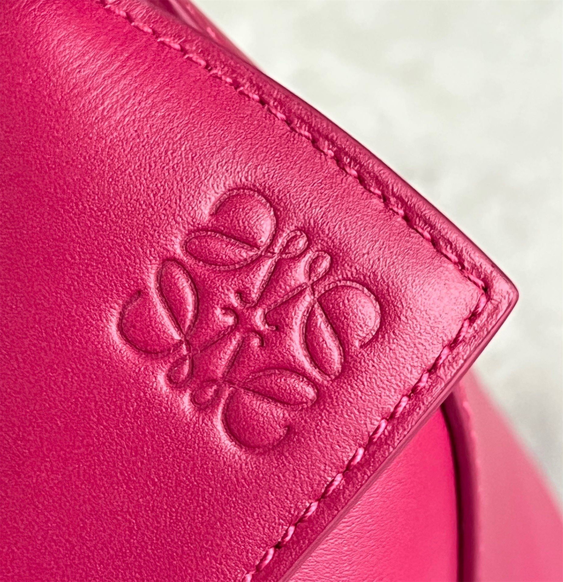 Loewe Puzzle Edge Small Bag In Ruby Red Satin Calfskin