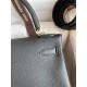 Hermes Kelly Retourne 28 Handmade Bag In Black Clemence Leather