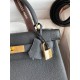 Hermes Kelly Retourne 28 Handmade Bag In Black Clemence Leather