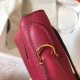 Hermes Kelly Retourne 28 Handmade Bag In Ruby Clemence Leather