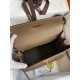 Hermes Kelly Retourne 28 Handmade Bag In Taupe Clemence Leather