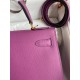 Hermes Kelly Sellier 28 Handmade Bag In Anemone Epsom Calfskin