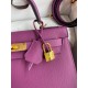 Hermes Kelly Sellier 28 Handmade Bag In Anemone Epsom Calfskin