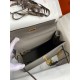 Hermes Kelly Sellier 28 Handmade Bag In Etain Epsom Calfskin