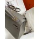 Hermes Kelly Sellier 28 Handmade Bag In Etain Epsom Calfskin