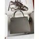 Hermes Kelly Sellier 28 Handmade Bag In Etain Epsom Calfskin