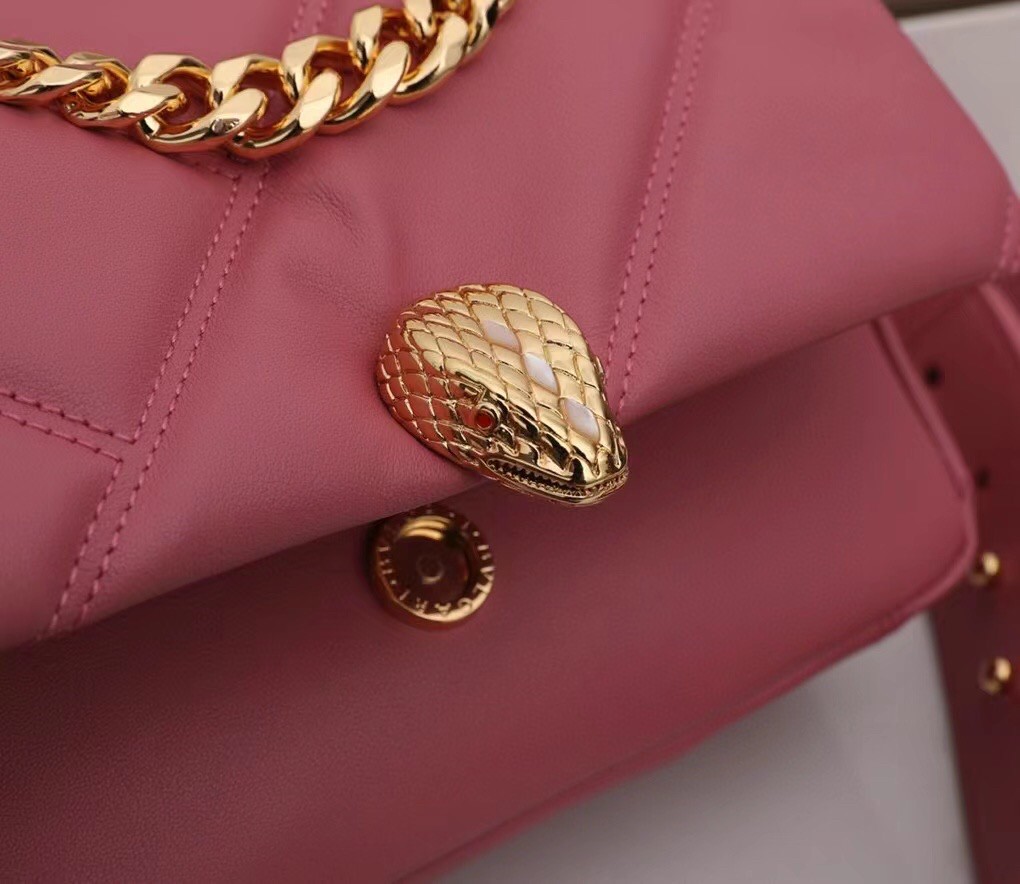 Bvlgari Serpenti Cabochon Small Bag In Pink Leather