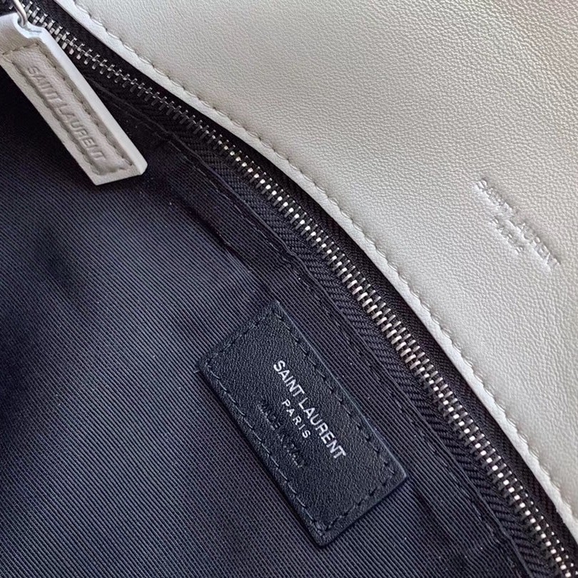 Saint Laurent Puffer Medium Chain Bag In Ivory Lambskin