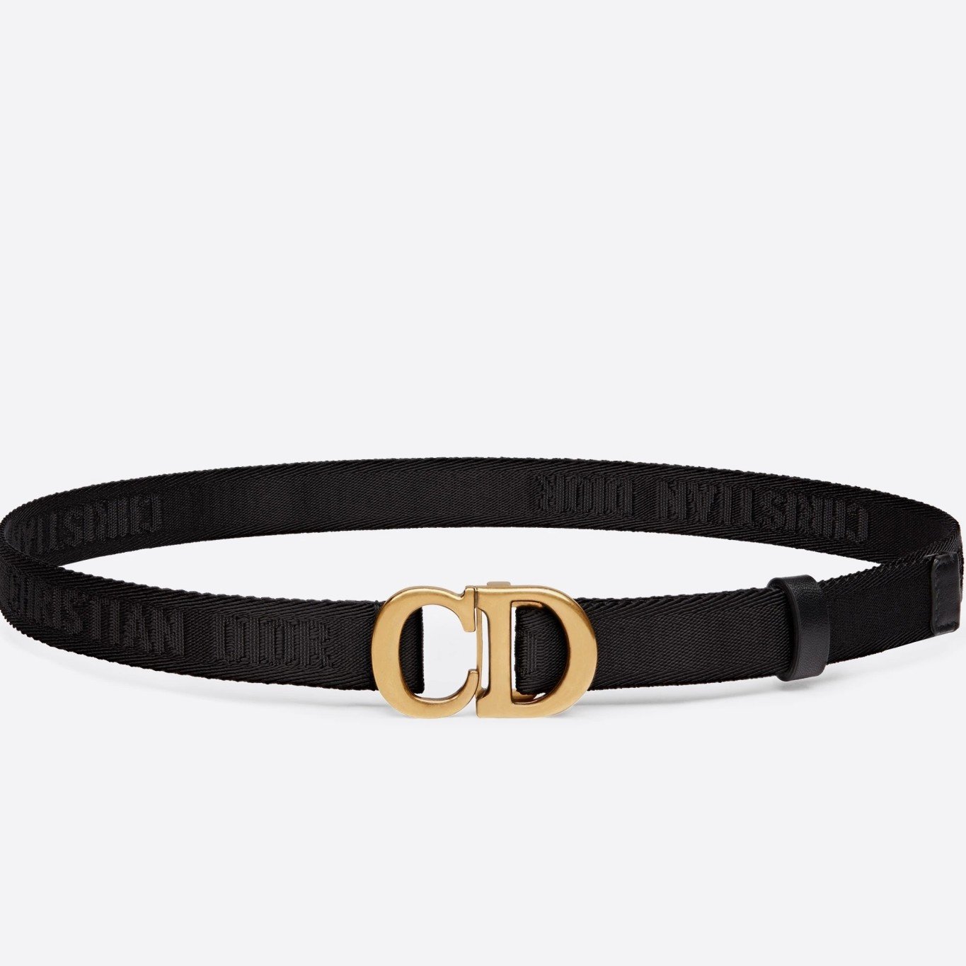 Dior Saddle 20MM Belt In Black Jacquard