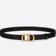 Dior Saddle 20MM Belt In Black Jacquard