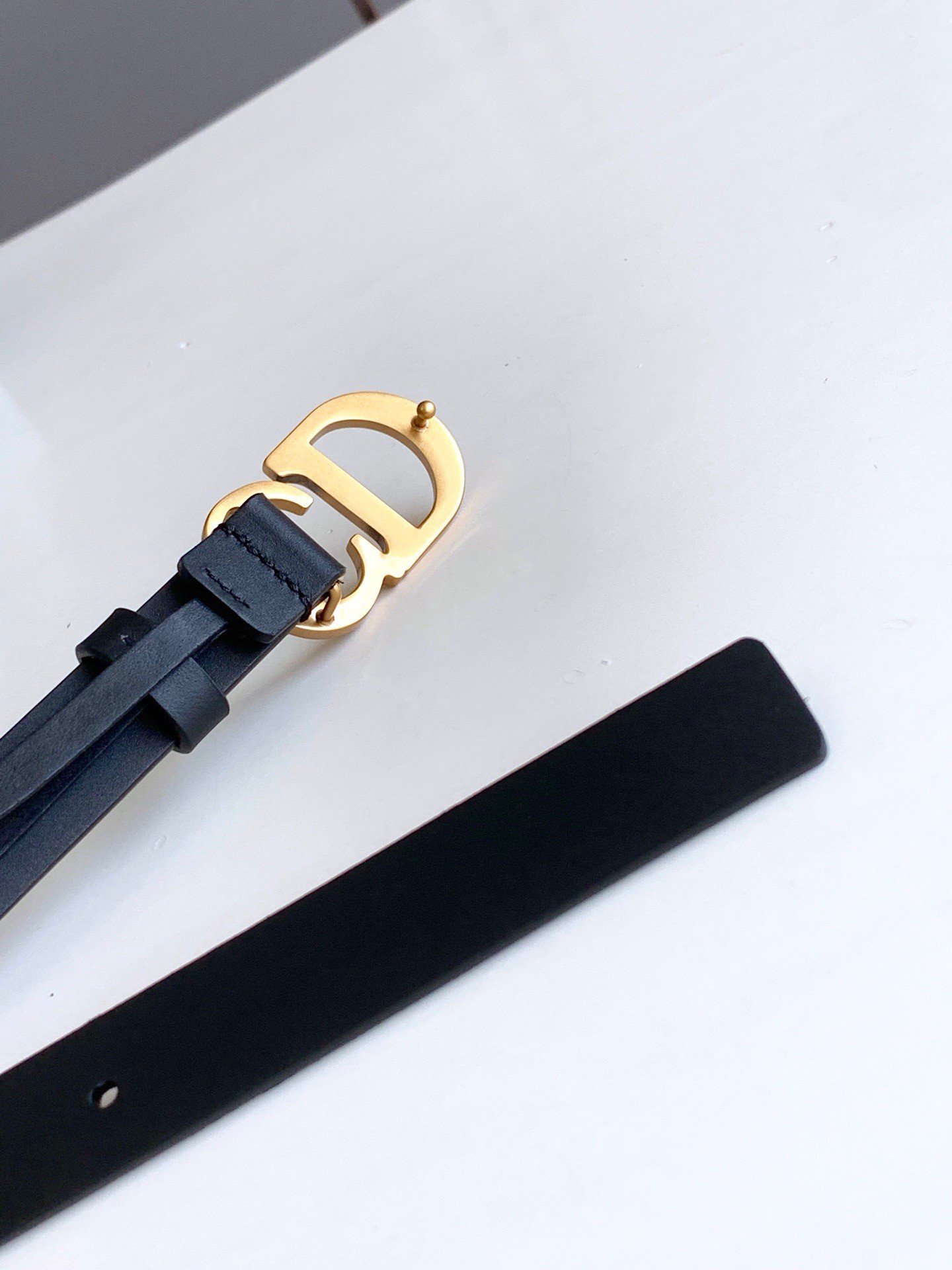 Dior Saddle 20MM Belt In Black Calfskin