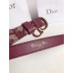 Dior Saddle 20MM Belt In Bordeaux Dior Oblique Jacquard