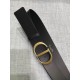 Dior 30 Montaigne 35MM Belt In Black Smooth Calfskin