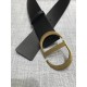 Dior 30 Montaigne 35MM Belt In Black Smooth Calfskin