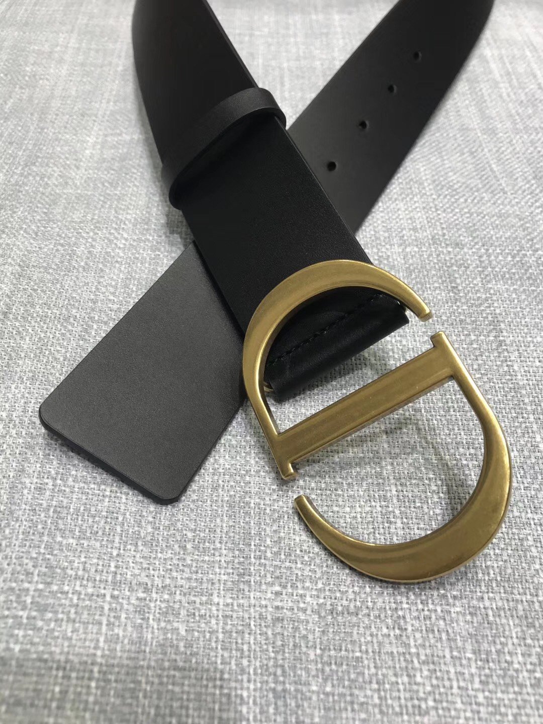 Dior 30 Montaigne 35MM Belt In Black Smooth Calfskin