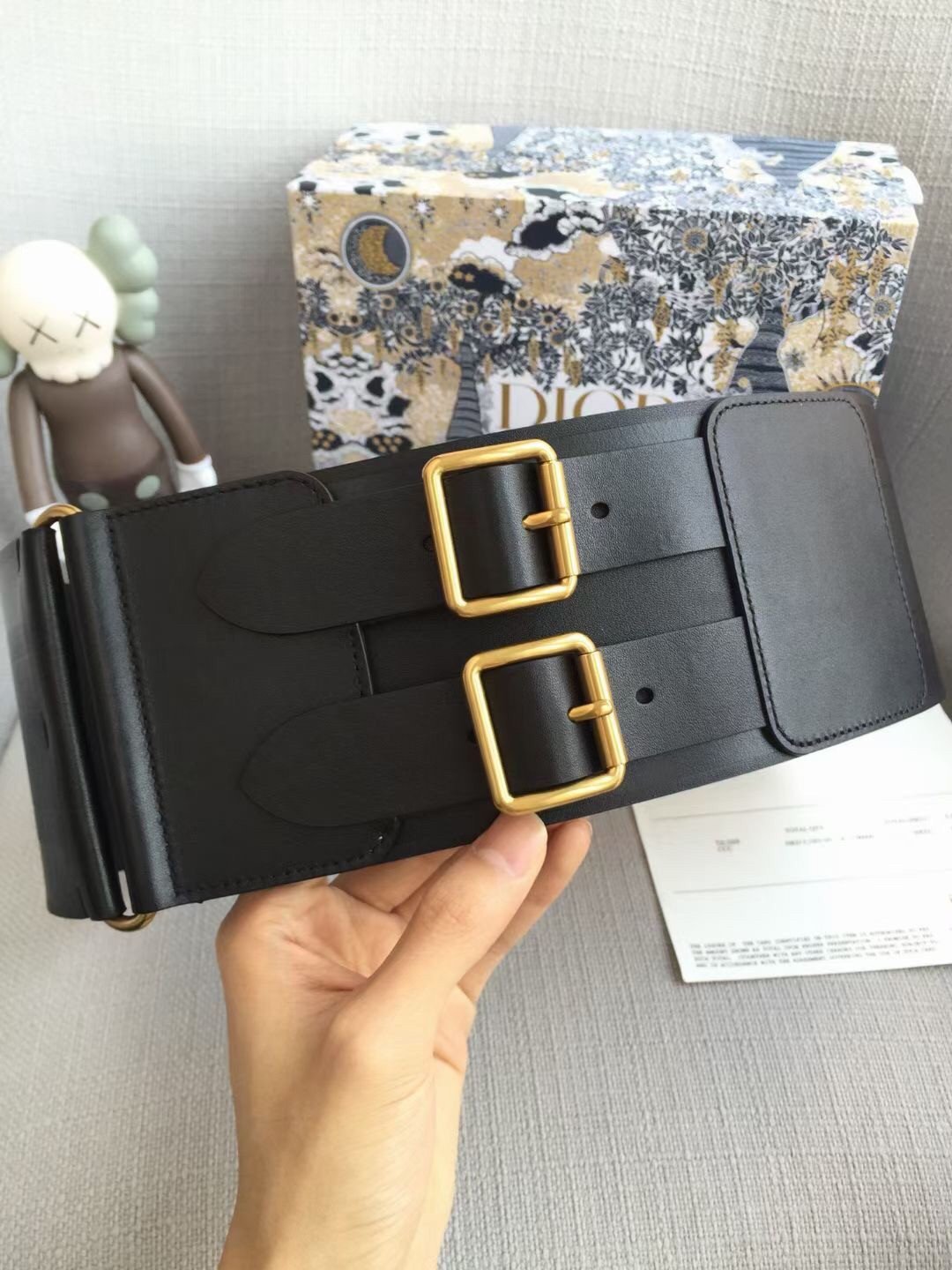 Dior D-Waist Belt 100MM In Black Smooth Calfskin