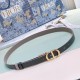 Dior 30 Montaigne Reversible 20MM Belt in Grey and Black Calfskin