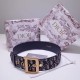 Dior Diorquake 55MM Belt In Blue Oblique Canvas