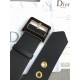 Dior Diorquake 55MM Belt In Black Smooth Calfskin