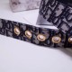 Dior Diorquake 35MM Belt In Blue Oblique Canvas