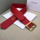 Dior Diorquake 35MM Belt In Red Calfskin